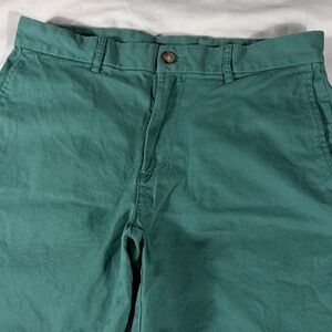 Old Navy mens teal green Slim flat front 8.5" inseam chino shorts - size 34